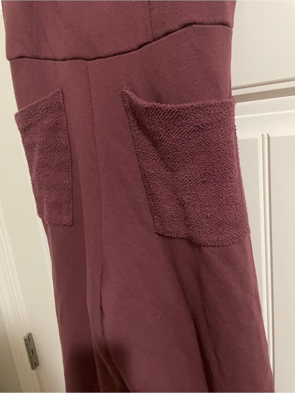 BUCKETLIST Wide-Leg Tie-Strap Jumpsuit in Burgundy - Picture 5 of 7